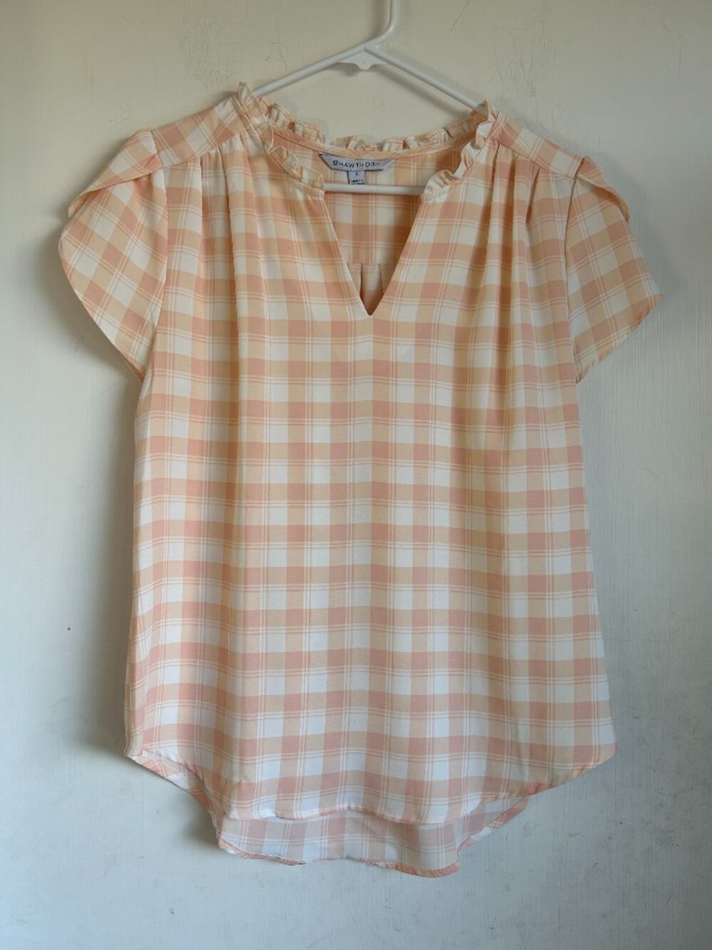 41 Hawthorn - Pink and White Gingham Blouse